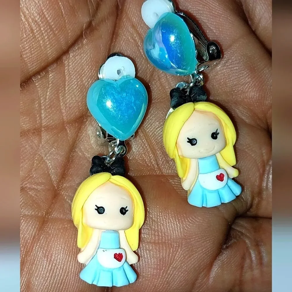 Girls Beautiful fashion clip-on kids earrings